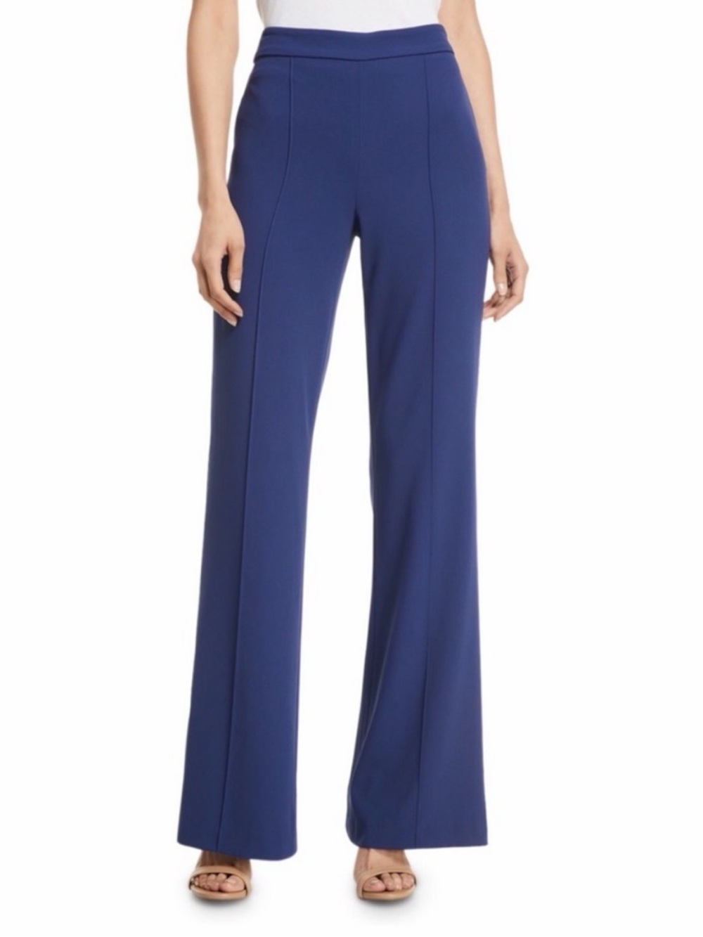 Alice + Olivia Jalisa Blue Wide Leg High Waisted Pants Size 2